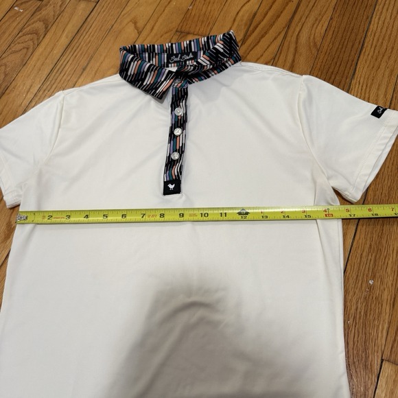 Bad Birdie Cattail Sandstorm Cream Golf Performance Polo Shirt Size Medium - Picture 8 of 8